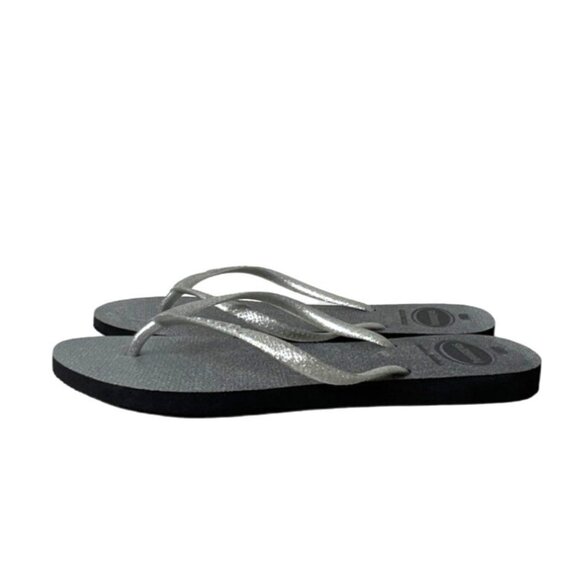 Havaianas Silver Sparkle Womens Flip Flops Size 11/12 NWOT - Picture 5 of 8